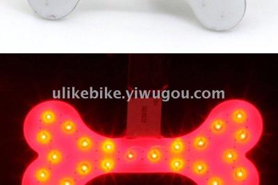 Creative bicycle taillight mountain bike USB charging taillight heart-shaped round bone shape COB warning