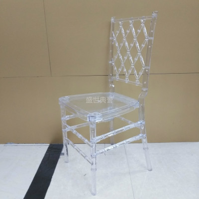 Foreign trade banquet bamboo festival chair outdoor wedding acrylic transparent bamboo festival chair resin castle chair