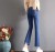 High waist fringed Korean chic jeans with slim stretch