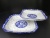 Daily porcelain bone porcelain plate cutlery 9/10 inch square plate blue flowers