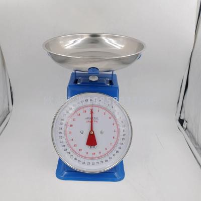 Metal spring weighing machine balance tray balance kitchen balance table balance fruit balance 20kg double scale