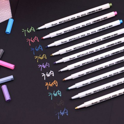 DIY photo album paint pen color metal pen waterborne marker pen 10 color suit