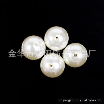 Wholesale round baking lacquer beaded plastic imitation pearl imitation bead fashion millinery hair decoration material