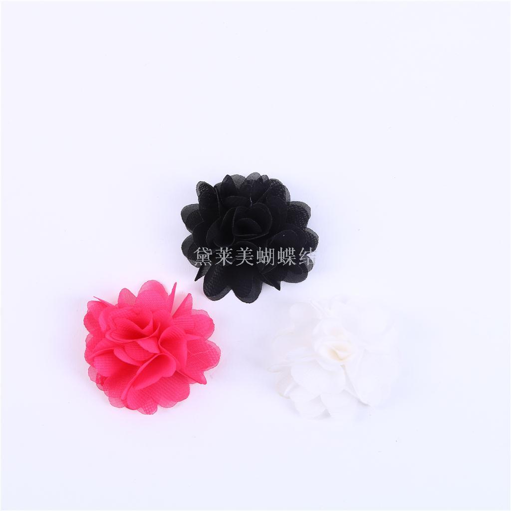 雪纺花花朵韩版手工花蝴蝶结帽花