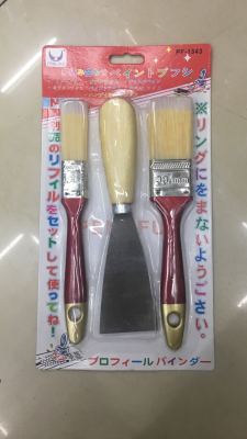 3pc paint brush scraper plastic handle oil brush high temperature barbecue brush household bread pancake oil brush
