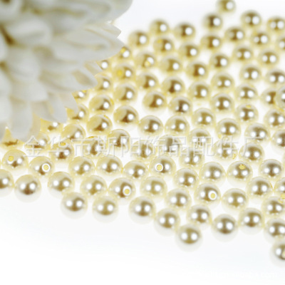 Manufacturers direct sales of semi-hole round bead wholesale 4mm ABS imitation pearl semi-face imitation pearl domestic sales champion
