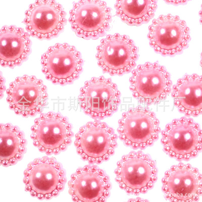 Manufacturers direct selling spot supply paint sunflower pearl 8mm pattern plastic beads large quantity concord