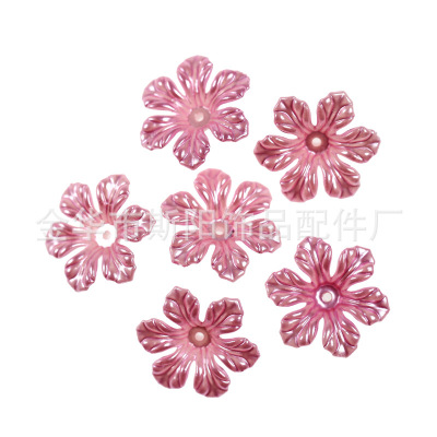 Yiwu manual parts wholesale large hexagon flower paint powder beads hexagon flower all kinds of pattern plastic manufacturers direct sales