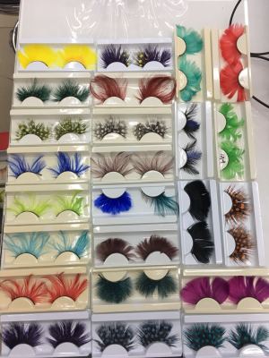 Feather eyelashes for Halloween and Christmas masquerade