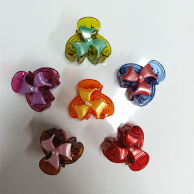 Manufacturers sell 4.5cm jelly double pin with pearlescent sticky diamond headgear grip