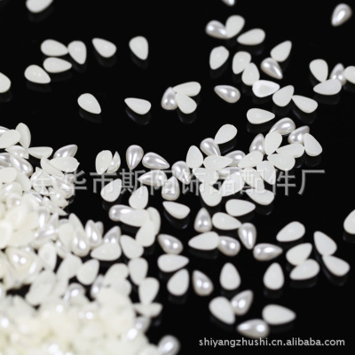 Sales 8*13mm half-surface water drop imitation pearl brand mobile phone rice pearl accessories factory direct Sales