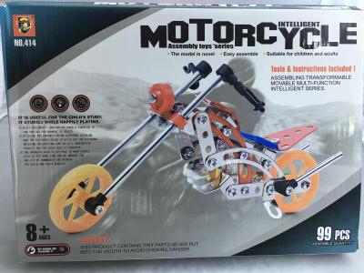 Metal assembly toy disassembly screw car model motorcycle racing children puzzle blocks