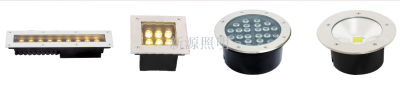 Led Square/round Underground Lamp Colorful Step Light Stainless Steel Buried Light Square Spot Light