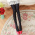 3D satin embroidery with double-sided black lace nylon plus gear pantyhose