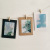  cowhide paper hanging photo frame with hemp rope clip