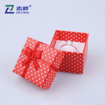 4*4 ring box color printed dot jewelry box