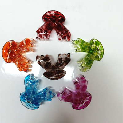 Manufacturers direct sale 6 cm transparent leopard point multi-color clip