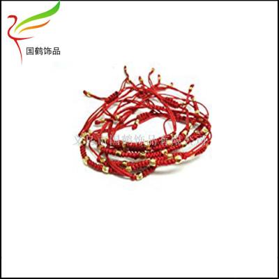 Hand - made alloy diamond - shaped string bracelet