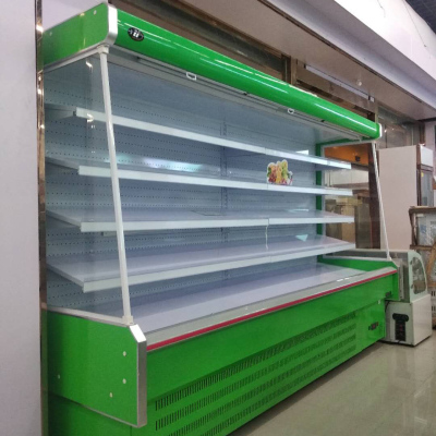 Air curtain cabinet fruit preservation cabinet commercial refrigerator upright soft drinks cold ice cabinet.
