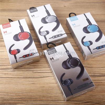 BT-008 bluetooth headset wireless bass into earplug type with mic motion