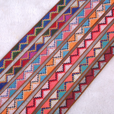 Manufacturer direct color jacquard with DIY quality polyester cotton woven ribbon spot hat shoes decoration belt