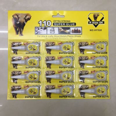 Instant super glue 12 pieces/card elephant glue elephant glue elephant glue wholesale 502 glue