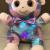 Hot style foreign trade new LED seven color luminescent gorilla TY big eye tie-dye colored monkey doll plush toys