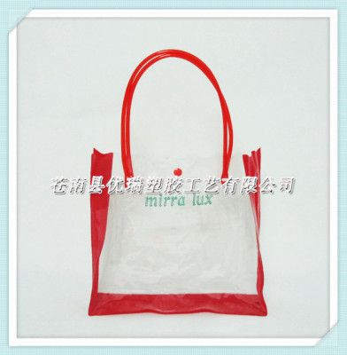 Manufacturer supplies transparent PVC handbag soft PVC packaging bags PVC handbag timely delivery
