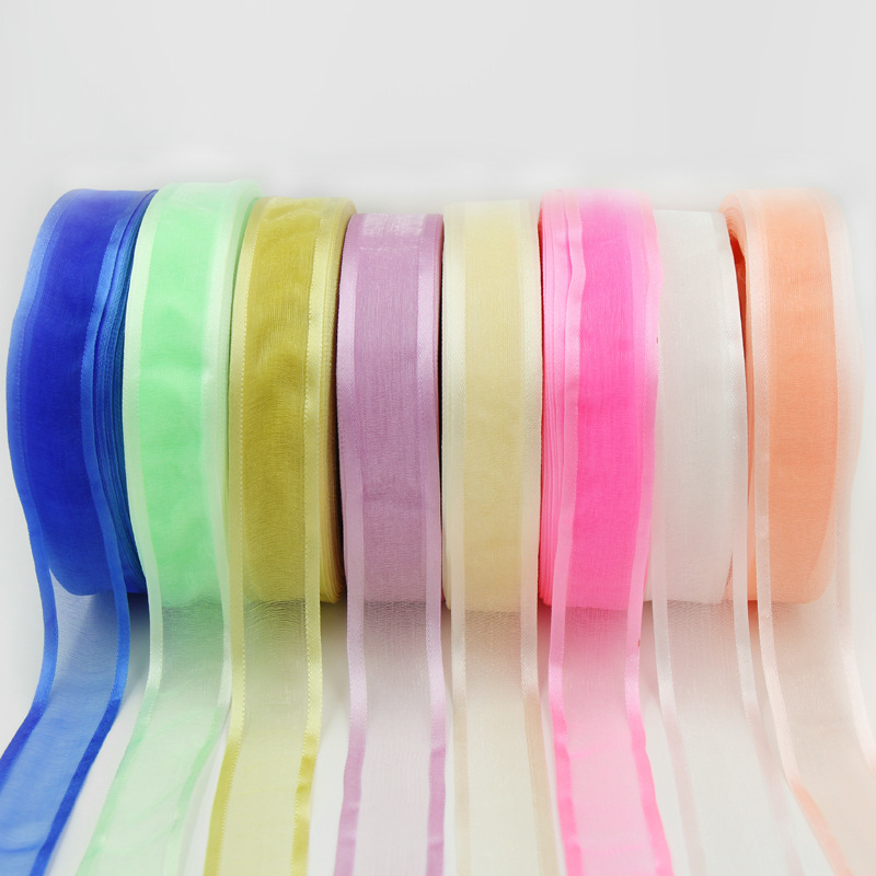 2.5公分宽边纱带彩带丝带织带伴手礼礼盒包装袜子花边辅料蝴蝶结