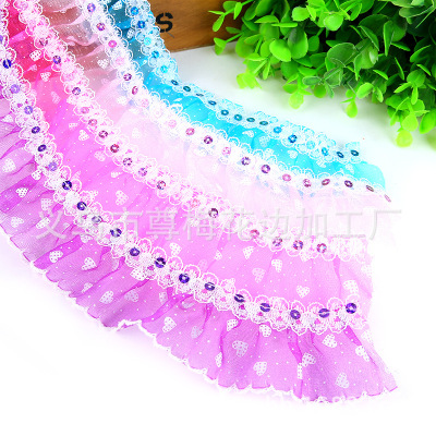 Manufacturers direct sale 2017 new lace fabric sweet valentine lace diy clothing accessories
