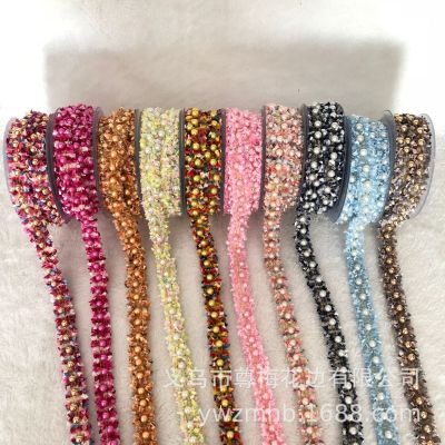 Nail bead - jacquard weave striped tassel ribbon manufacturer ribbon rope polyester ribbon wholesale