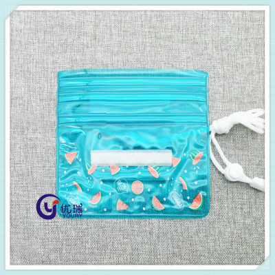 Wholesale touch screen smart phone waterproof bag transparent PVC diving mobile phone waterproof bag air bag waterproof bag custom