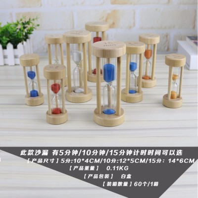 Hot style5/10/15 minute wooden timer hourglass creative household multi-function desktop gift sets