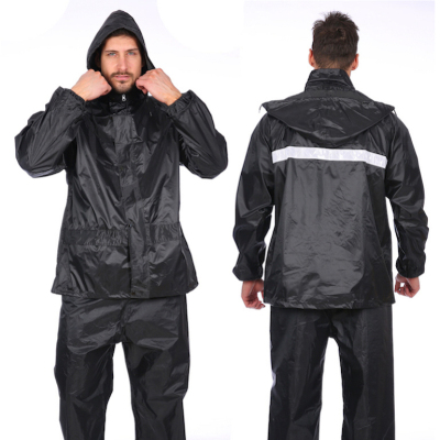 Huayi men and women is suing reflective safety labor protection raincoat adult motorcycle motorcycle raincoat rain trousers suit in 858