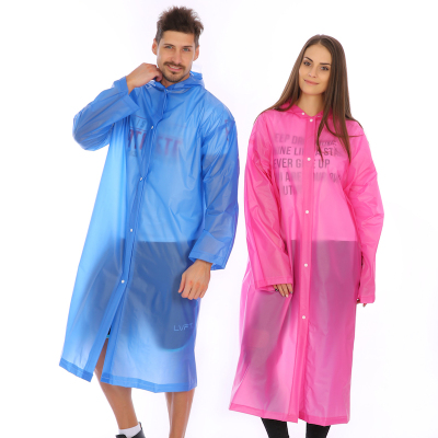 Outdoor adult travel transparent non-disposable thick-covered raincoat manufacturer customized logo wholesale