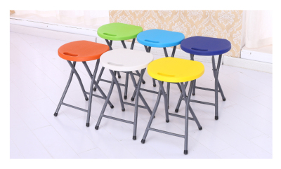 Folding Stool Plastic Stool Household Simple Small round Stool Outdoor Folding Chair Casual Chair Fishing Stool Bathroom Bench