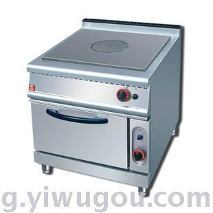 Gas hot iron plate oven with baking