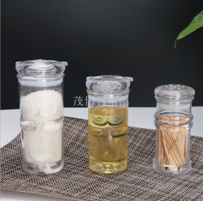 Oiler Toothpick Box Pepper Vinegar Bottle Transparent Spice Jar