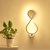 Creative led wall lamp simple European wall lamp white 8-character bedroom bedside lamp