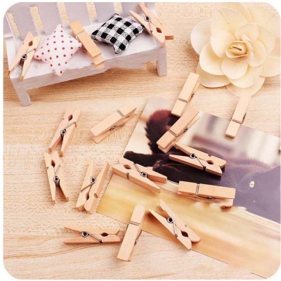 Original color green wood clip full scale supply process photo frame with natural color small clip 