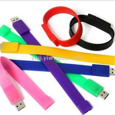 Wrist band usb flash drive can be printed with advertising gift customization