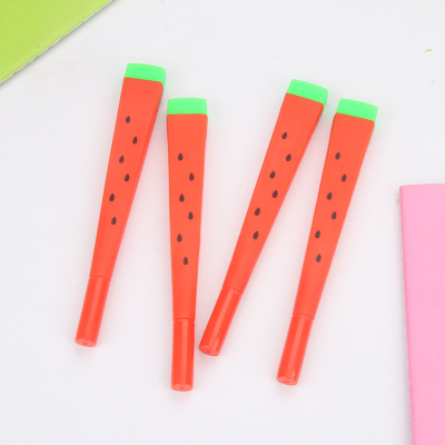 Cute Watermelon Shape Gel Pen Novelty Stationery Elementary School Supplies Black Gel Ink Pen Reward Gift Wholesale