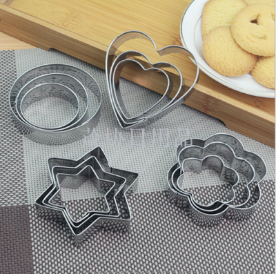 Stainless Steel Cookie Cutter Baking Tool Cake Shop Love Cookies DIY Mold Set