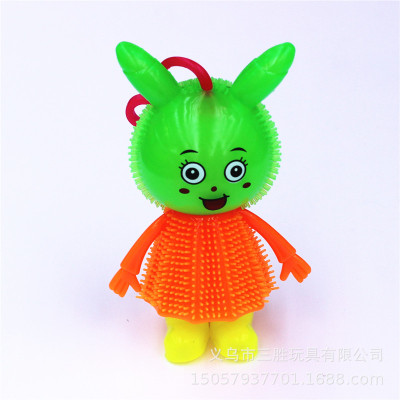 Manufacturer direct sale TPR soft glue enamtoys with whistle called ball skirt Pikachu whistle ball wool ball