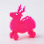 Cartoon Large size deer animal rubber soft elastic wool ball flash hair ball flash toys