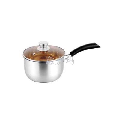 Stainless steel household hot milk pot baby food supplement mini small pot cooking noodle milk pot