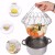 Stainless steel folding steam washing French fries French net basket filter screen kitchen gadgets