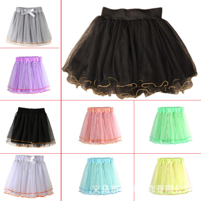 Fall children 2018's skirt full cotton lining anti-light in the big children tutu skirt half-length net skirt manufacturers wholesale
