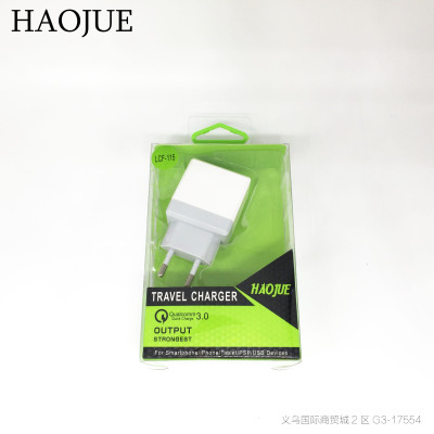 HAOJUE QC3.0type-c port charger 2018 latest mobile phone charger