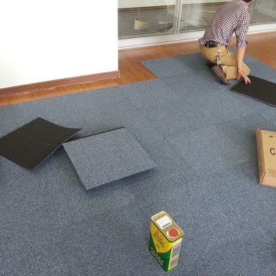 PVC plain square patchwork carpet of hotel combination floor MATS project carpet
